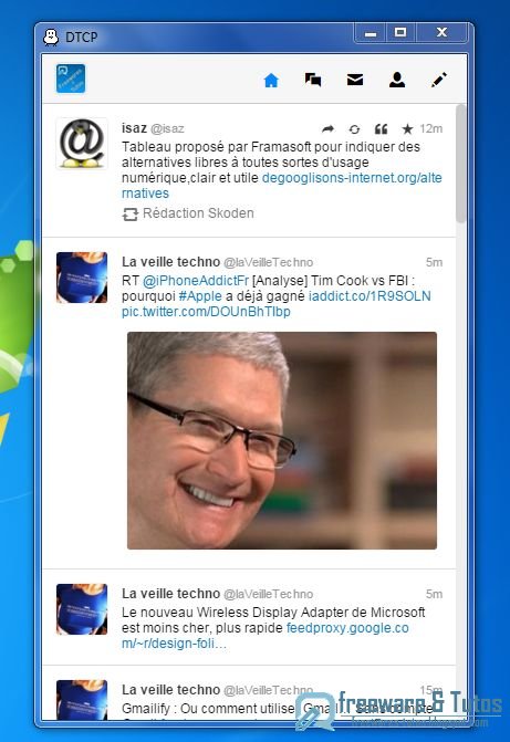 DTCP : un client Twitter pour votre ordinateur