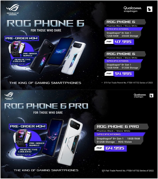 ROG Phone 6 Series Price and Specs