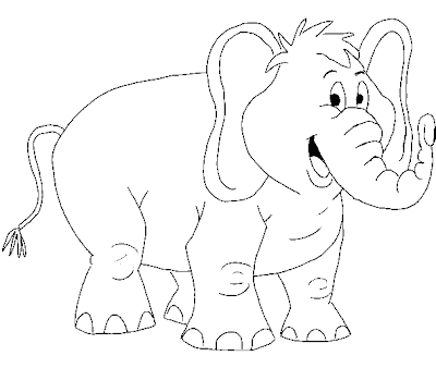 Baby Elephant Coloring Pages