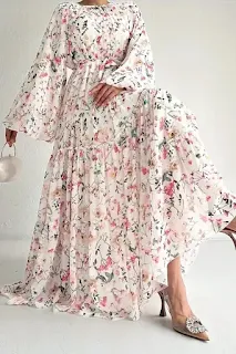 Floral Elegance Kaftan Dress