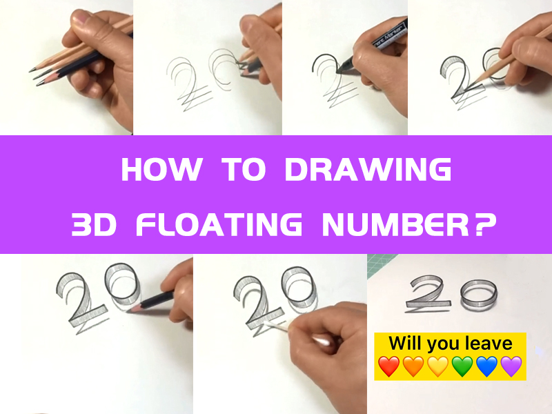 How To Drawing 3D Floating number?