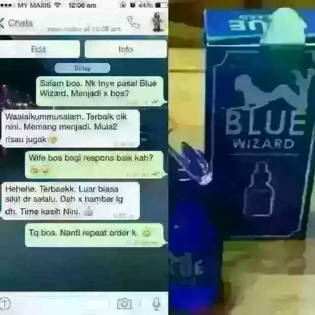 Blue Wizard Drop  Cecair Perangsang Seks Dan Ghairah Wanita