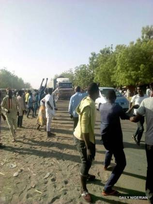 Photos Of Dapchi Youths Shaking Hands With Boko Haram Terrorists After Return Of Schoolgirls