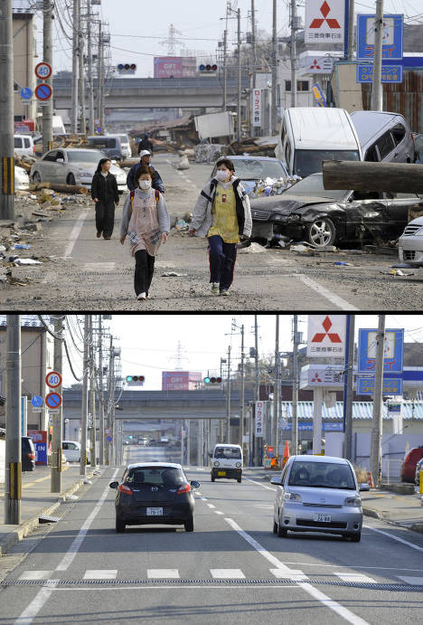 Foto Tsunami Jepang Sebelum Dan Sesudahnya