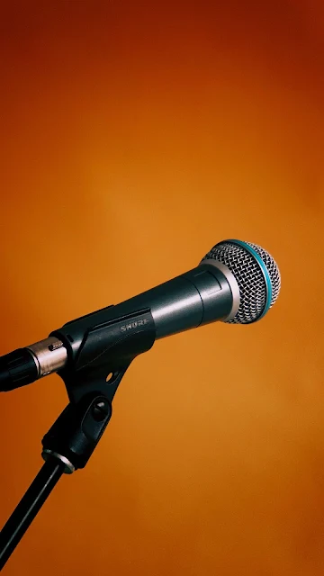 Music, Microphone, Orange