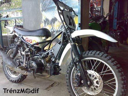 Gambar Modifikasi Motor Trail Bebek Standar