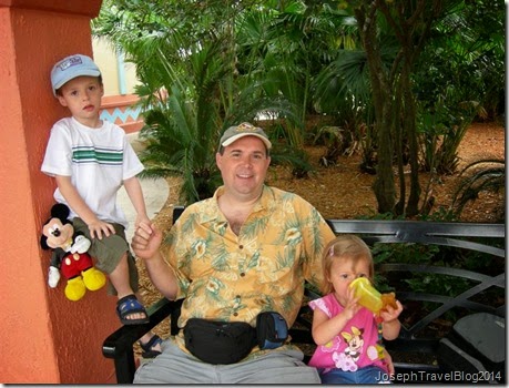 Waiting for a bus at Walt Disney World