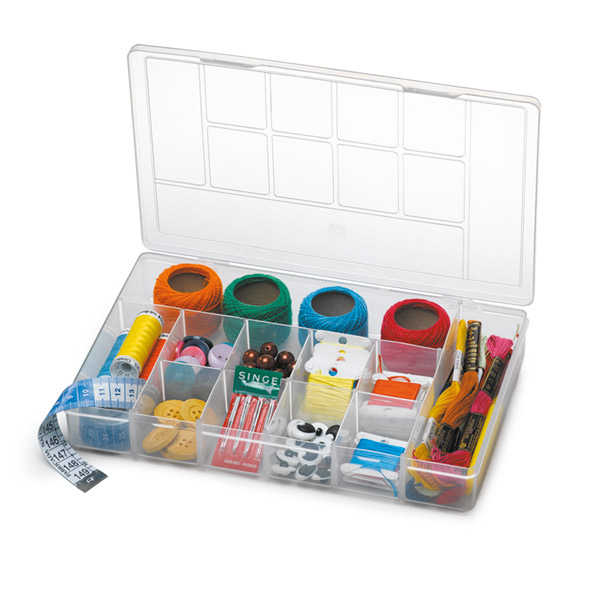 caixa organizador plástico com 5 divisórias 16 x 9 x 3,5 cm Walmart