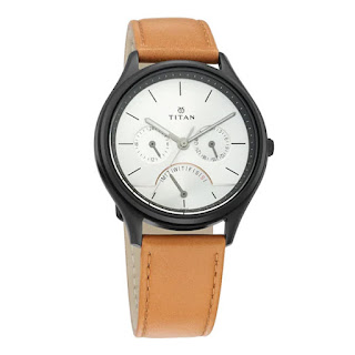 Silver Dial & Leather Strap Watch