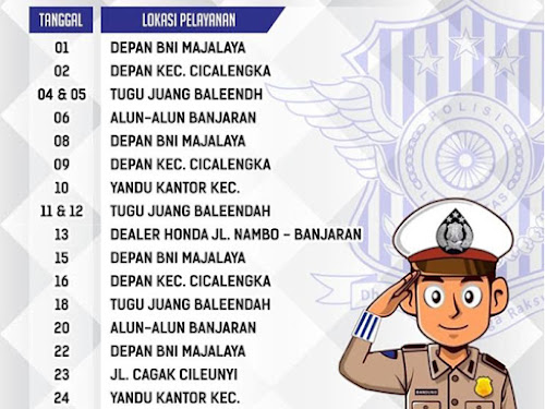 Jadwal SIM Keliling Polres Bandung Bulan April 2019