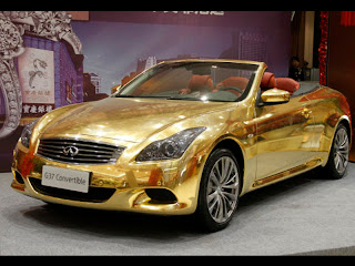 Infiniti G37 Sports Car Gold Plate Photo 