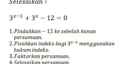 Add Math dan Anda !!: Persamaan Indeks dan Logaritma