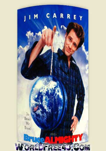 Poster Of Bruce Almighty (2003) Full Movie Hindi Dubbed Free Download Watch Online At worldfree4u.com