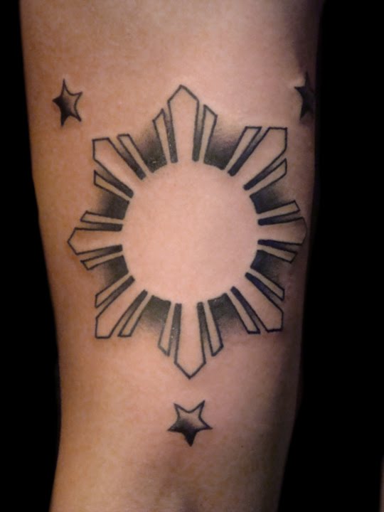 Philippines flag tattoo. canadian flag tattoo. Filipino Flag Tattoo Pictures