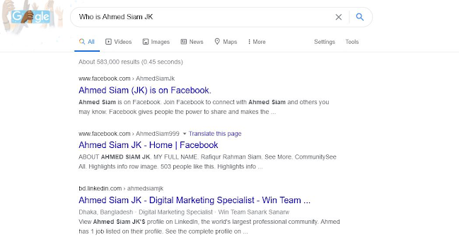 Wanna know more about me? Ask GOOGLE...& Bing... Search- " Who is Ahmed Siam JK "