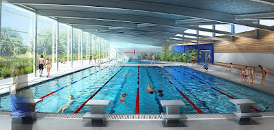 Perspective 3d concours piscine bassin sportif