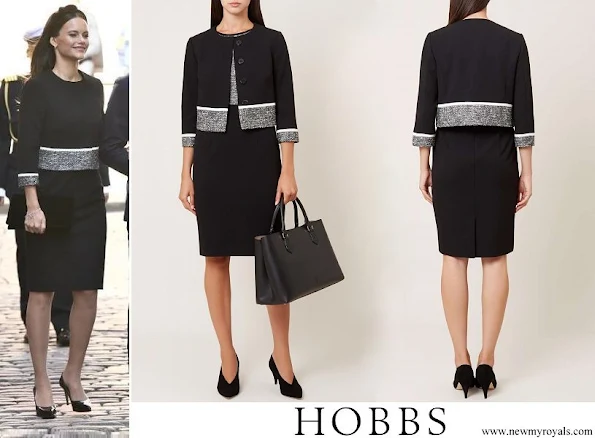 Princess Sofia wore Hobbs Black Robyn Jacket and skirt