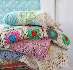 ByHaafner, crochet blankets, pastel, colours
