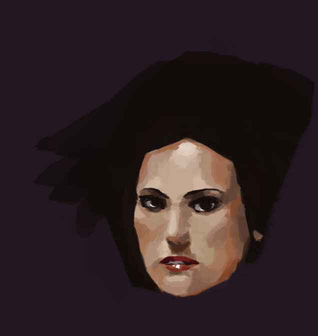 I was doing a paint practice study off a photo of Morgan Webb and Photoshop