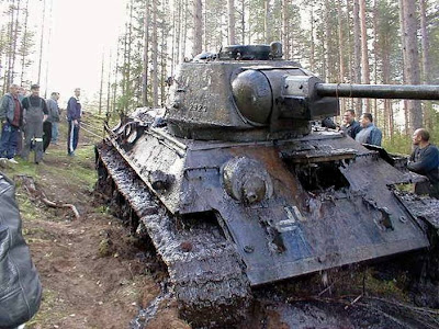 World War II Tank Found After 62 Years. WW II Russian tank with German