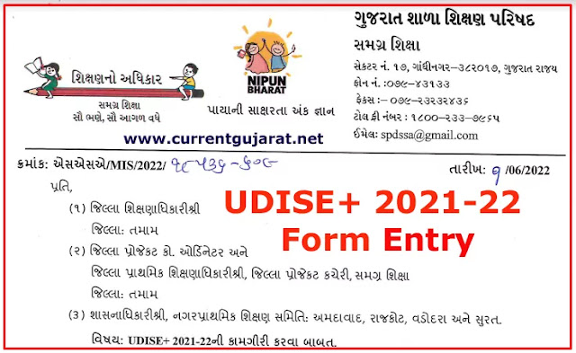 STD 1 TO 12 UDISE+ KAMGIRI 2021-22 BABAT SSA NO LATEST PARIPATRA