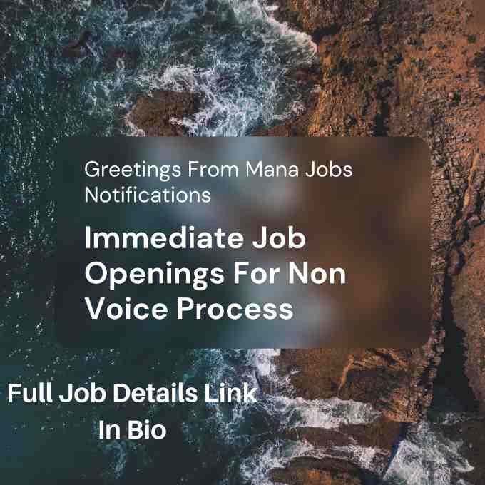 Freshers in Non Voice Process BPO