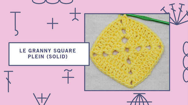 granny square plein (solid)