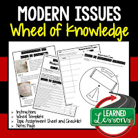 Modern Issues, Progressive Era, American History Activity, American History Interactive Notebook, American History Wheel of Knowledge