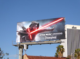 Kylo Ren Star Wars Awakens Disneyland billboard