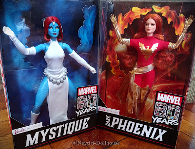 Barbie collector dolls Mystique & Dark Phoenix X-Men