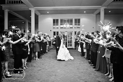 lake mary wedding sparkler exit