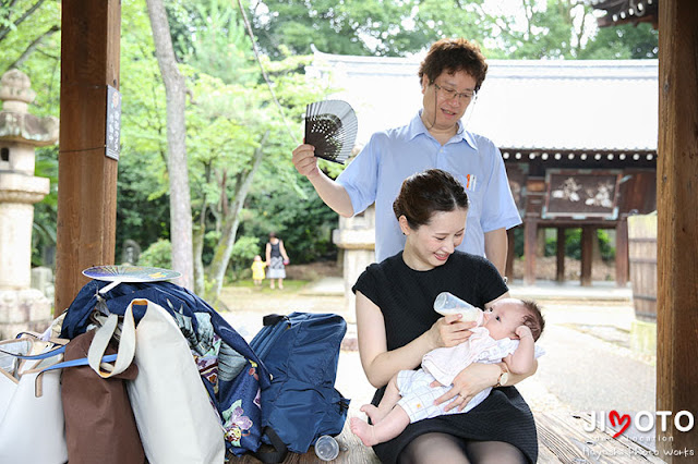 御香宮神社でのお宮参出張撮影