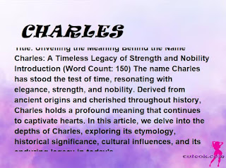 meaning of the name "CHARLES"