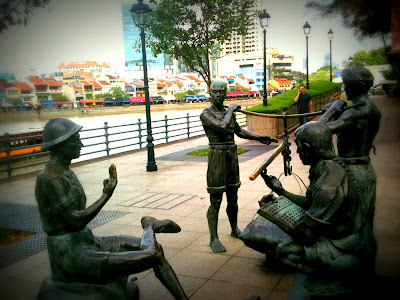 sculptures, Singapore River, Destination Character