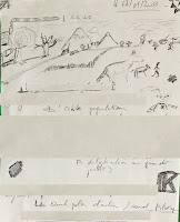 Photo d'une page de notes de réunion annotée... par des dessins