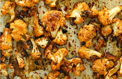 Sweet and Spicy Baked Cauliflower #food