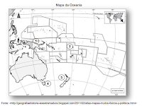 Oceania Mapa Politico Mudo