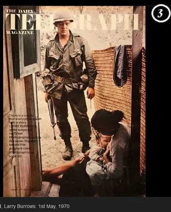 Người lính Mỹ được cố tác giả Larry Burrows chụp hình nhìn người mẹ Việt Nam cho con bú chính là Binh Nhì James Farley