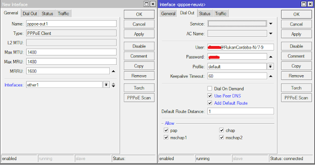  untuk mengisi waktu luang alasannya ialah gak ada kerjaan disini saya mau share  Tutorial Konfigurasi PPPoE Client Pada Router Mikrotik