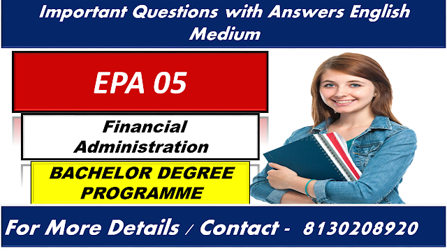 IGNOU EPA 05 Important Questions With Answers English Medium