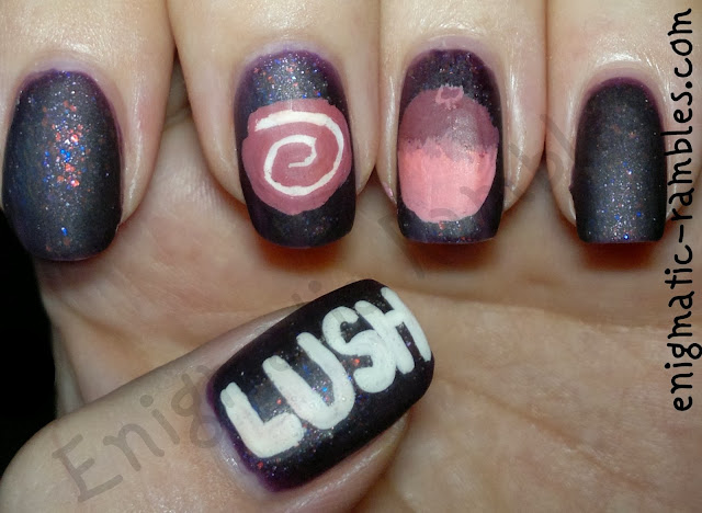 lush-sex-bomb-the-comforter-bubble-bar-nails-nail-art-freehand-orly-fowl-play