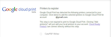 Cara  print data dari android ke printer dengan Cloud Print  secara online