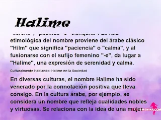 significado del nombre Halime