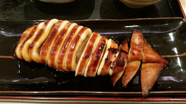 deliciously tender grilled squid