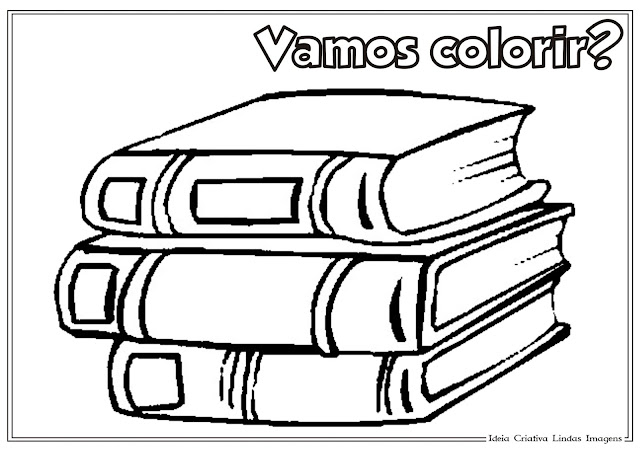 Desenho de Material Escolar para colorir - Volta às Aulas