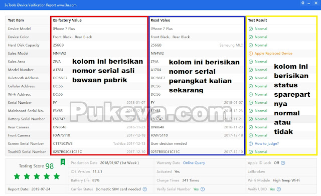 Cara Cek LCD / Layar iPhone Original Atau Tidak Menggunakan 3uTools