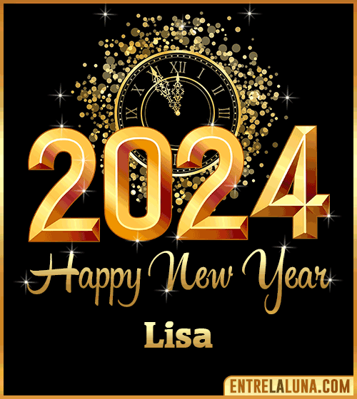 Happy New Year 2024 wishes gif Lisa
