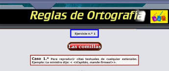 http://www.reglasdeortografia.com/comillas01.html