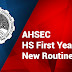 AHSEC HS 1st Year New Routine, 2022 (Revised Routine) - Assam Class 11th Exam Routine
