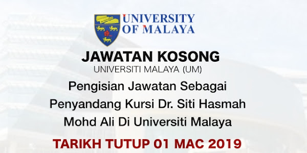 Pengisian Jawatan Sebagai Penyandang Kursi Dr. Siti Hasmah Mohd Ali Di Universiti Malaya